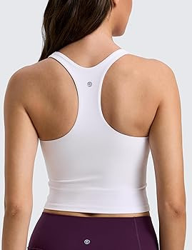 CRZ YOGA Butterlift Square Neck Crop Tank Tops for Women - Longline Racerback Sports Bras Yoga Ca... | Amazon (US)