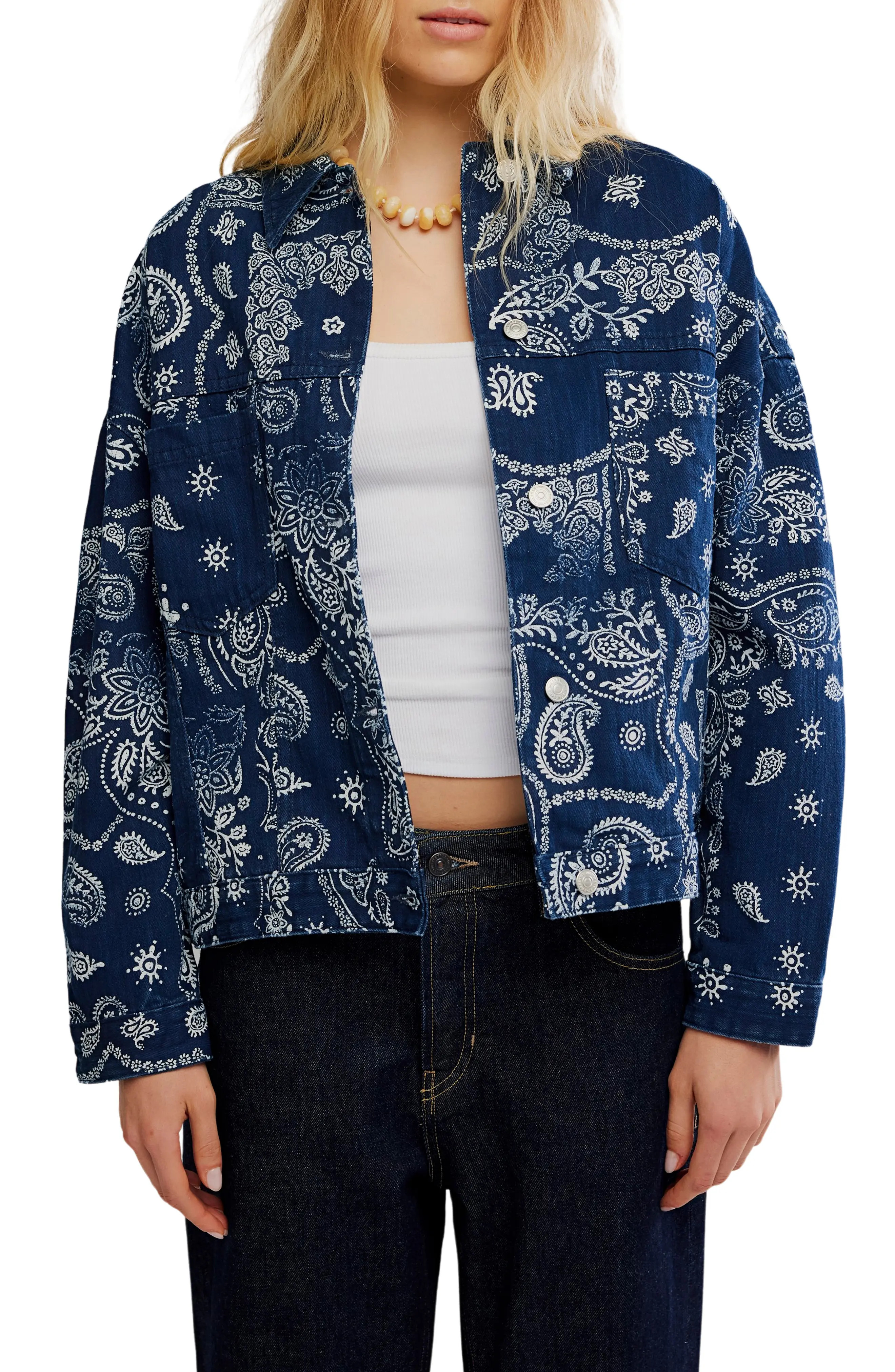 Opal Swing Print Denim Jacket (Women) | Nordstrom | Nordstrom