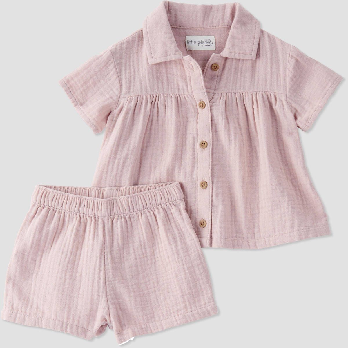Little Planet by Carter’s Organic Baby Girls' 2pc Coordinate Set - Pink | Target