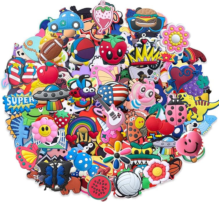 Lot of 25,50,100pcs Random PVC Different Shoe Charms for Shoe Decoration | Amazon (US)
