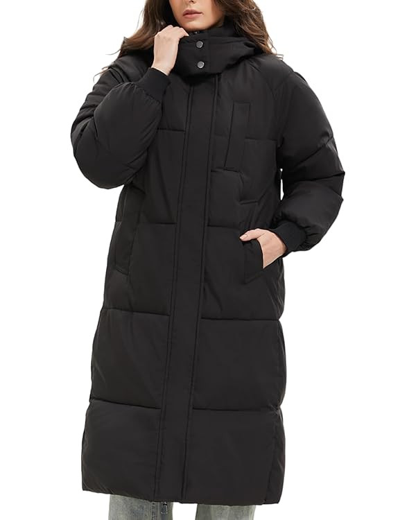 Long Puffer Jacket for Women,2024 Thickened Winter Coat Hooded with Deep Pockets, Ladies Warm Win... | Amazon (US)