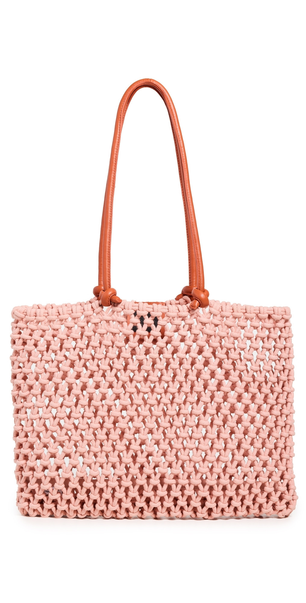 Clare V. Sandy Tote Blush w/ Bright Poppy Straps One Size | Shopbop