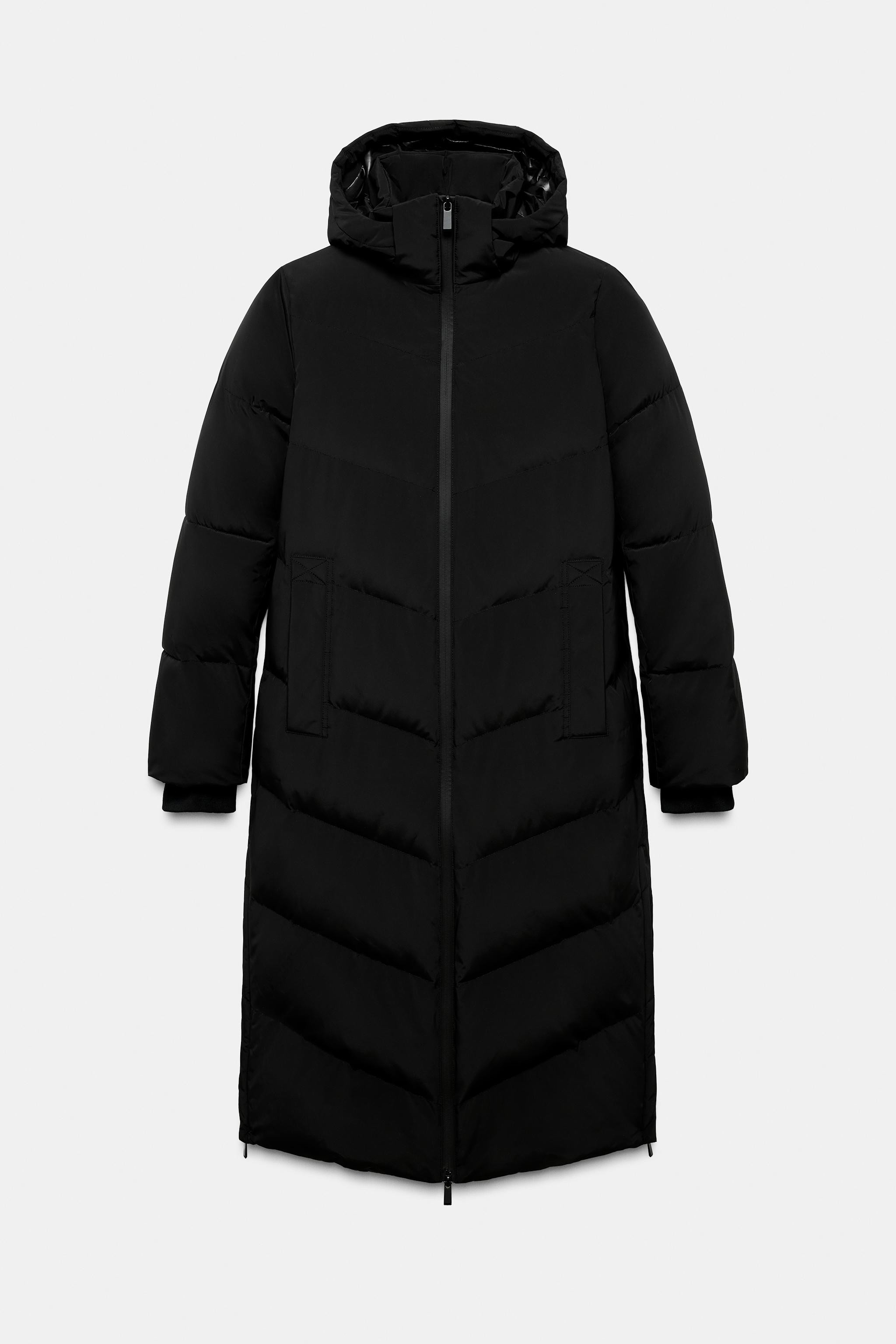 LONG WATER-REPELLENT AND WINDPROOF HOODED DOWN JACKET | Zara UK