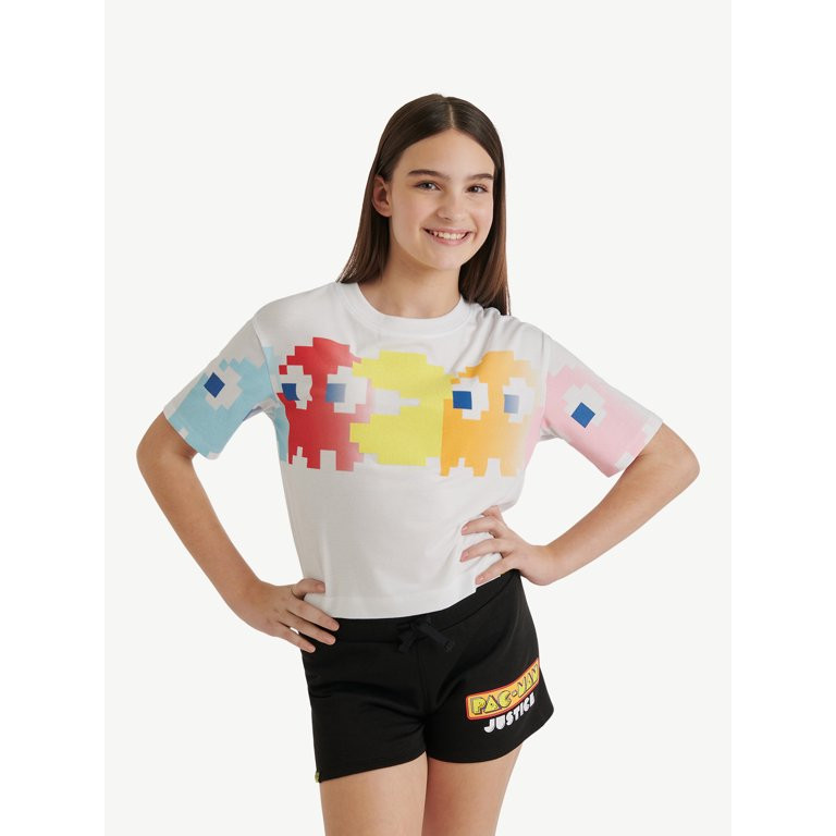 Justice Girls PAC-MAN Graphic Tee, Sizes XS - XLP | Walmart (US)