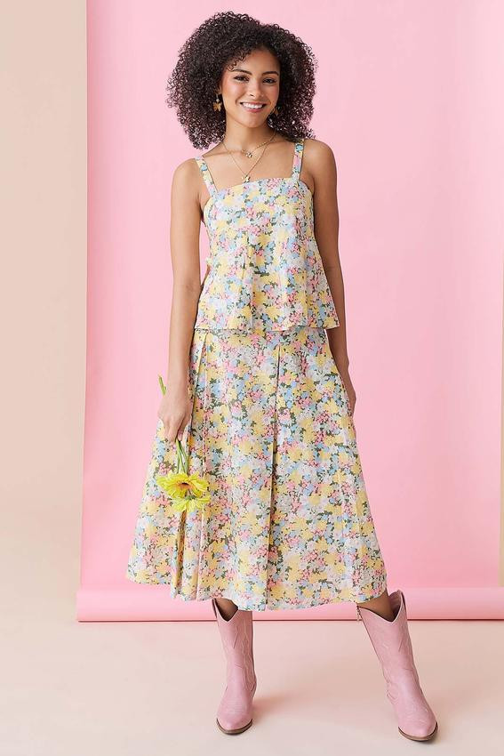 Multi Floral Eyelet Skirt | Cato Fashions
