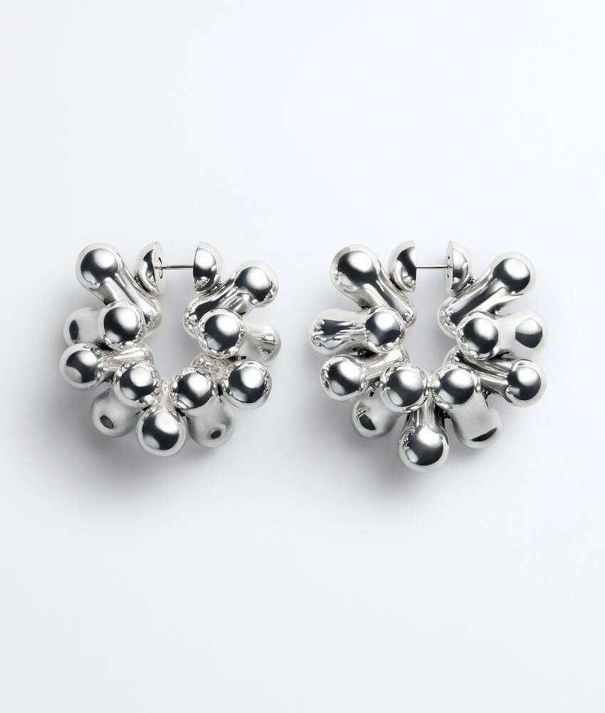 Women's Blown Earrings in Silver | Bottega Veneta US | Bottega Veneta