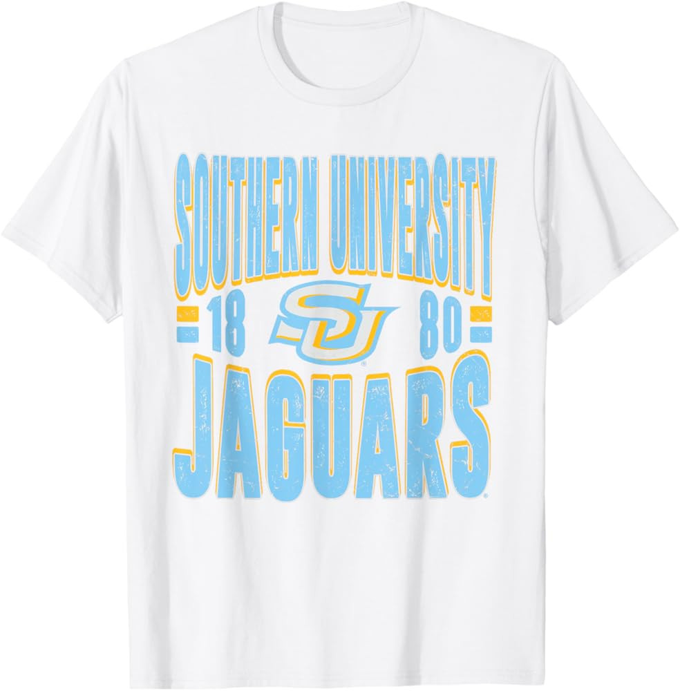 Southern Jaguars Vintage 90's Retro White T-Shirt | Amazon (US)