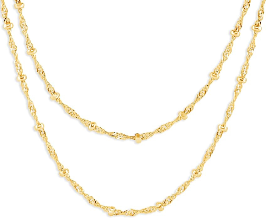 Milla Layered Necklaces for Women – 14K Gold Plated or Silver Plated Dainty Necklace Stack, Tre... | Amazon (US)