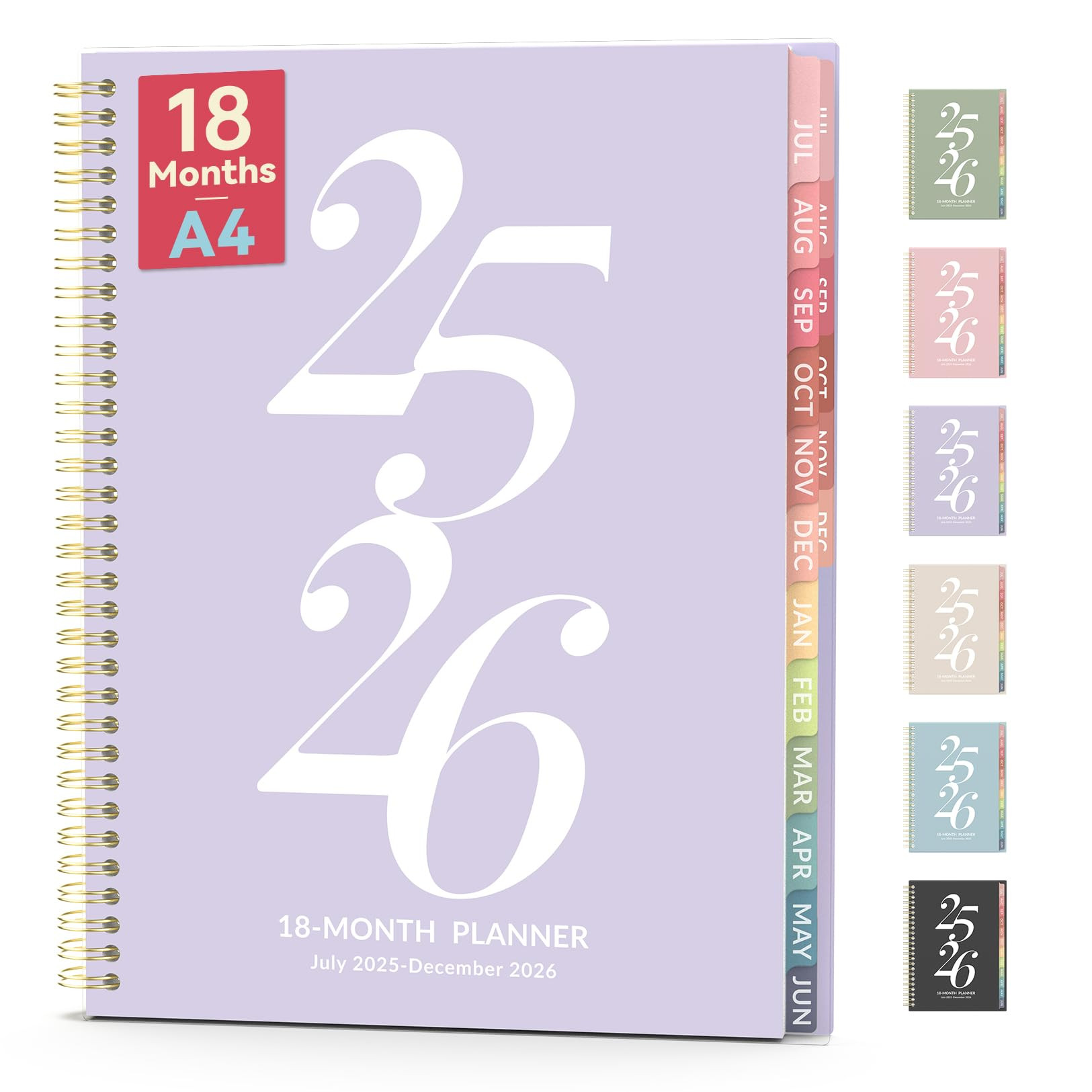 July 2025 - Dec 2026 Planner, Forvencer Academic Planner 2025-2026, 18 Month Weekly & Monthly Age... | Amazon (US)
