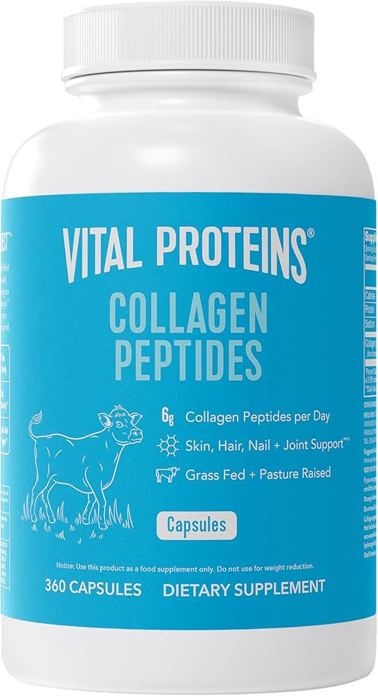 Vital Proteins Collagen Pills Supplement (Type I, III), 360 Collagen Capsules, 3300mg Serving Hel... | Amazon (US)