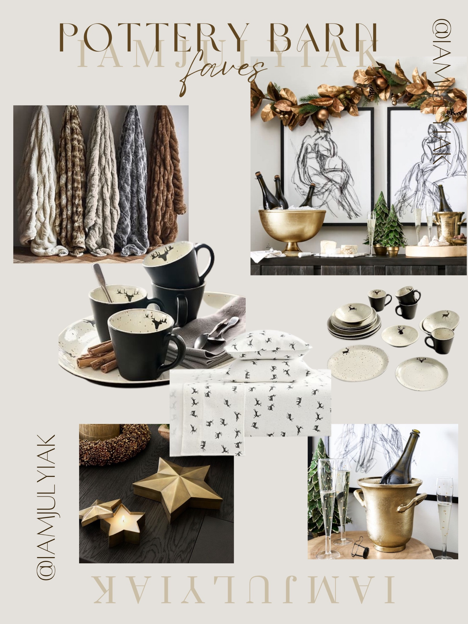 Pottery Barn faves 

winter, faux fur blanket, throw, champagne flutes, string lights, candles, stag sheets, sheet set, new year’s eve, party 

#LTKhome #LTKSeasonal #LTKHoliday