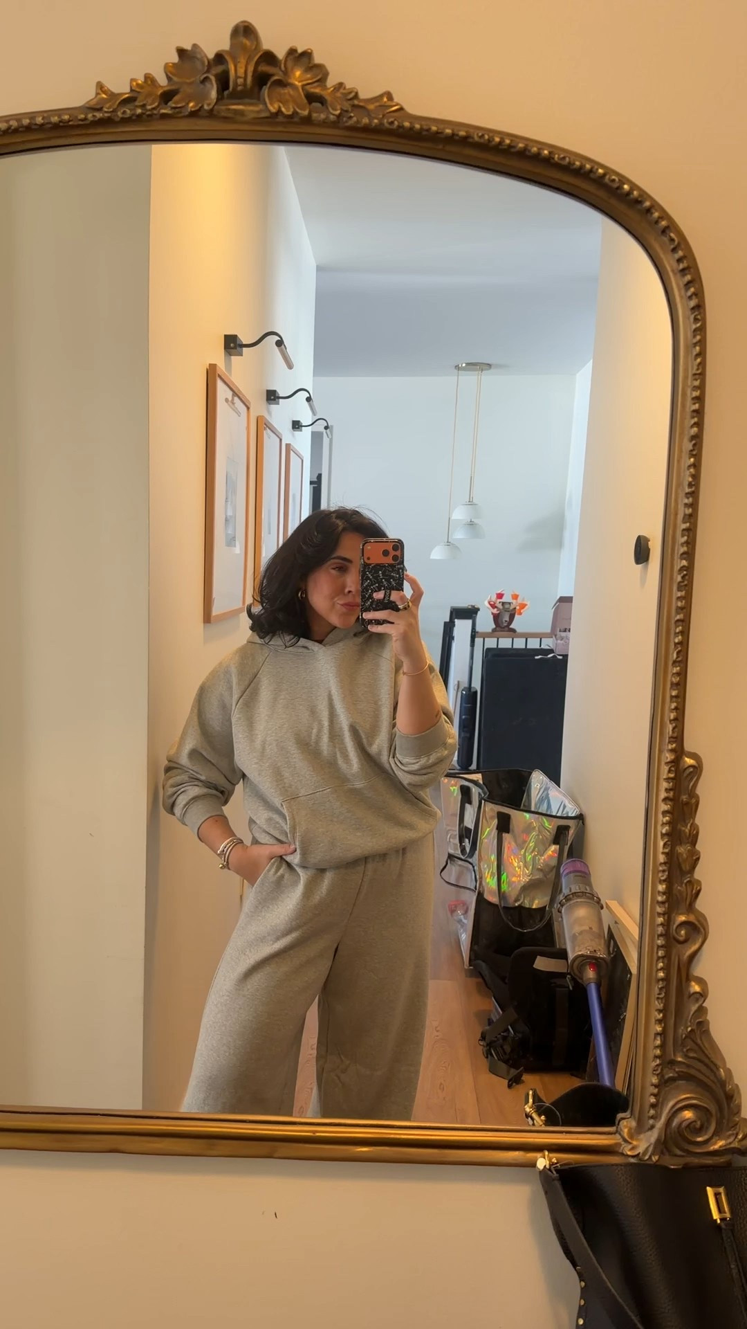 Something about a cozy grey sweat set. Size L :) lightweight, soft and elevated. Winter mom outfit. 

#LTKdayinmylife #LTKmomlife #LTKMidsize