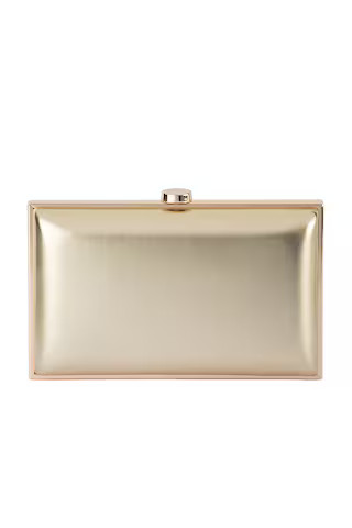 Lucy Metallic Clutch in Gold | Revolve Clothing (Global)