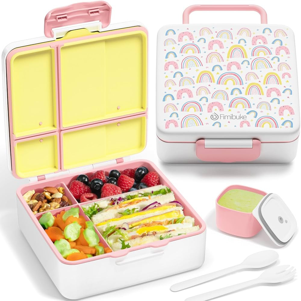 Fimibuke Bento Lunch Box for Kids - Leak Proof Toddler Bento Box with 4 Compartments BPA Free Dis... | Amazon (US)