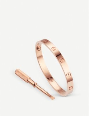 LOVE 18ct pink-gold bracelet | Selfridges