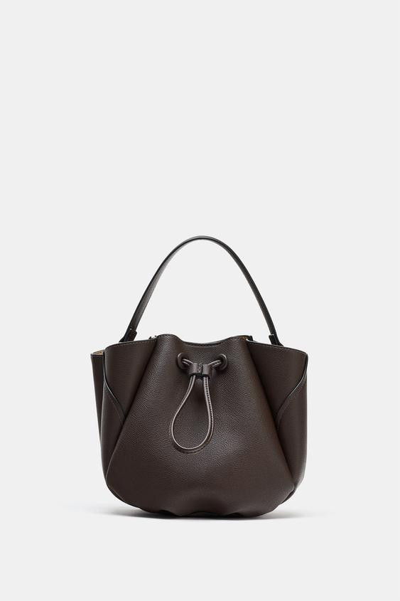 STITCHED MINI BUCKET BAG | Zara US