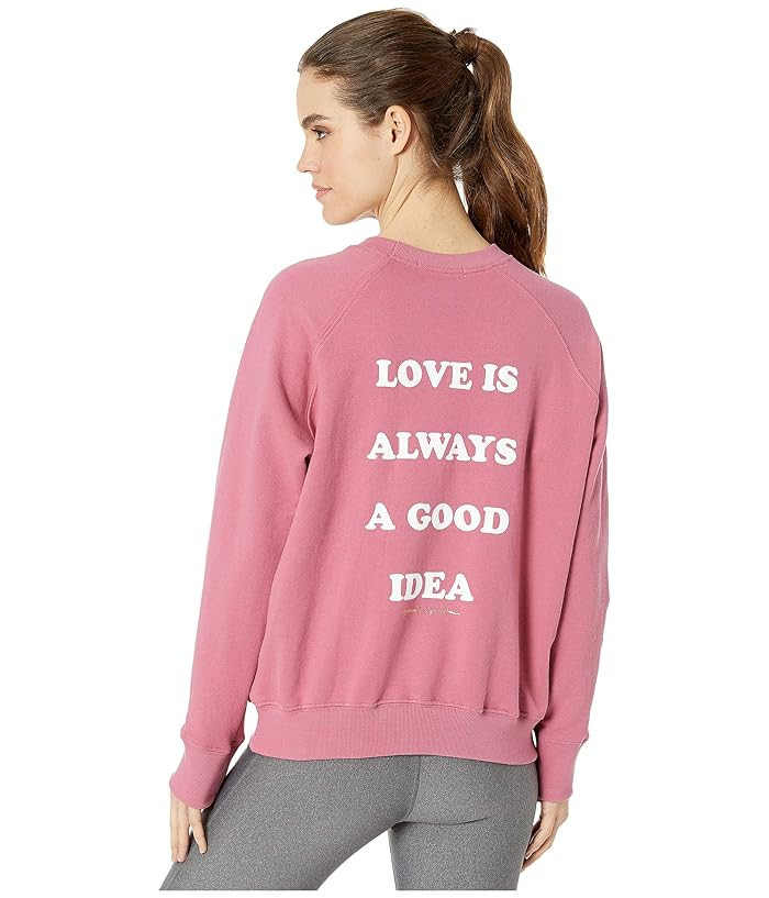 Spiritual Gangster Classic Crew Sweatshirt (Love - Sugar Plum) Women's Sweatshirt | Zappos