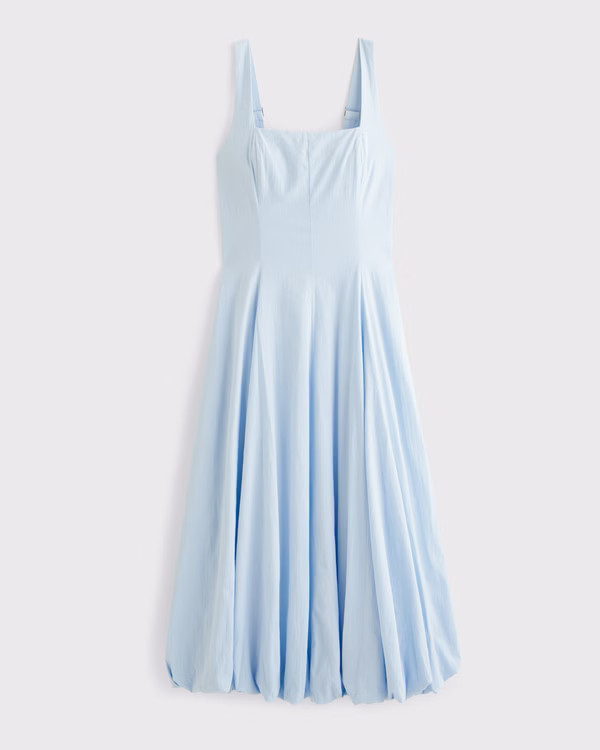 Women's The A&F Mila Bubble Hem Midi Dress | Women's Dresses & Jumpsuits | Abercrombie.com | Abercrombie & Fitch (US)