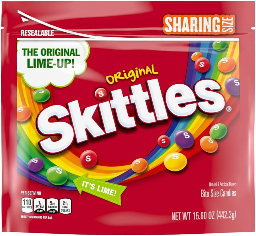 Skittles, Original Candy Sharing Size Bag, 15.6 oz | Amazon (US)