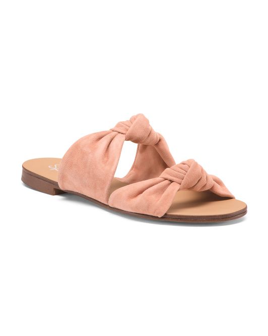 Knotted Suede Slide Sandals | TJ Maxx