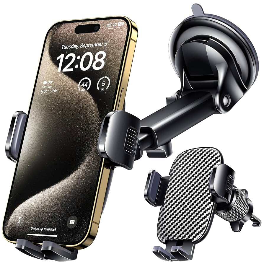 Qifutan Car Phone Holder Mount Phone Mount for Car Windshield Dashboard Air Vent Universal Hands ... | Amazon (US)