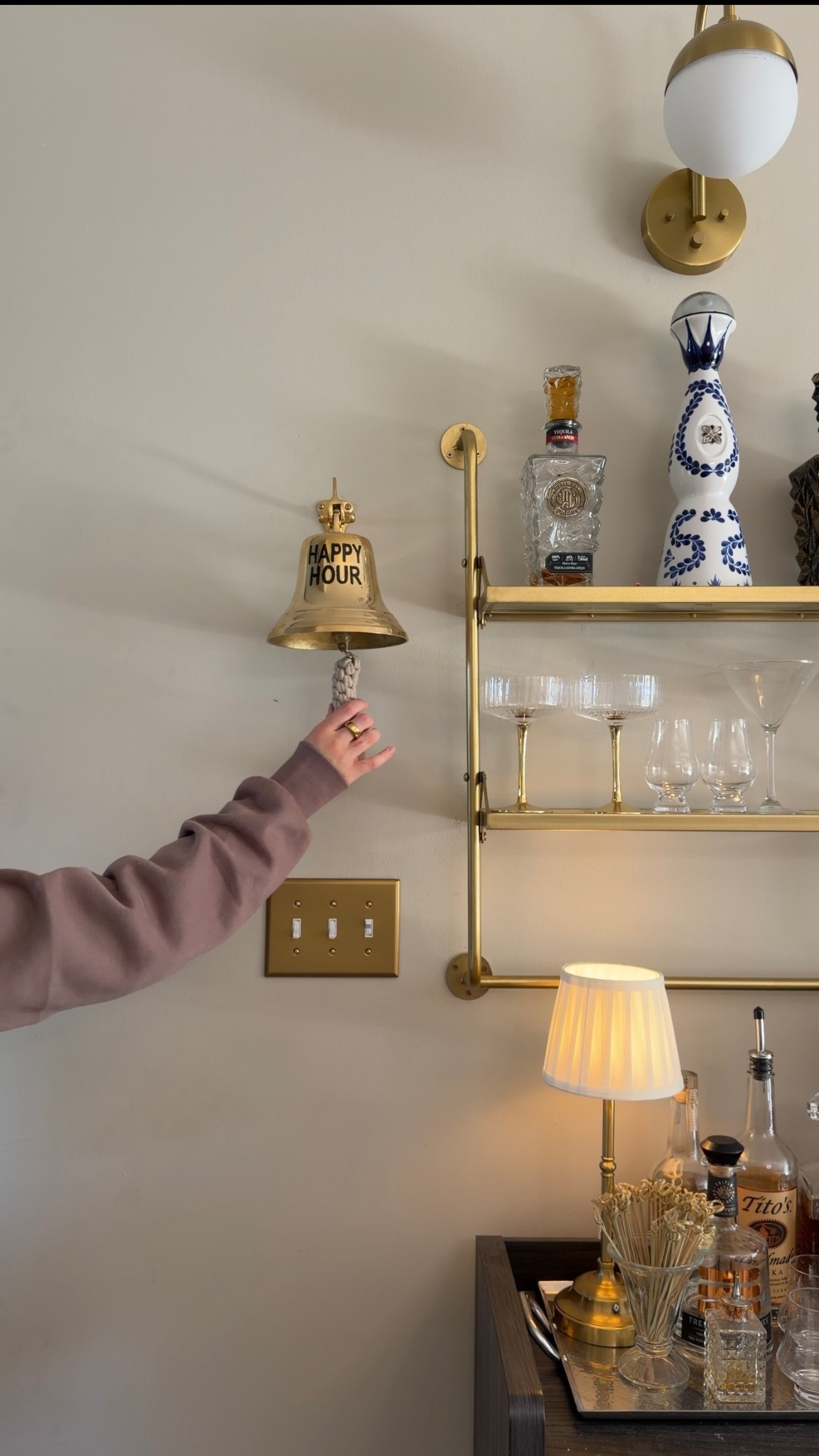 Easily one of the best rental-friendly upgrade I’ve ever done! 💡✨ Brushed Gold from @Amerelle! #amerellefinished 

#LTKdayinmylife #LTKHome #LTKstorytime