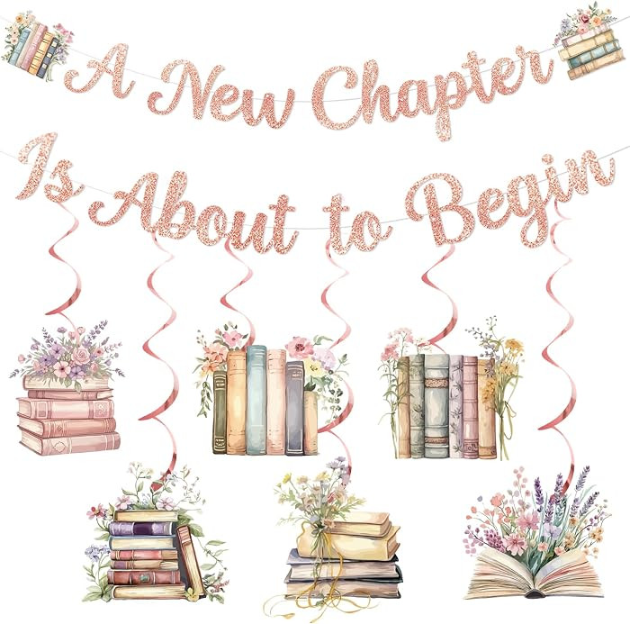 Storybook Baby Shower Decorations A New Chapter Begins Baby Shower Book Themed Party Decor with A... | Amazon (US)