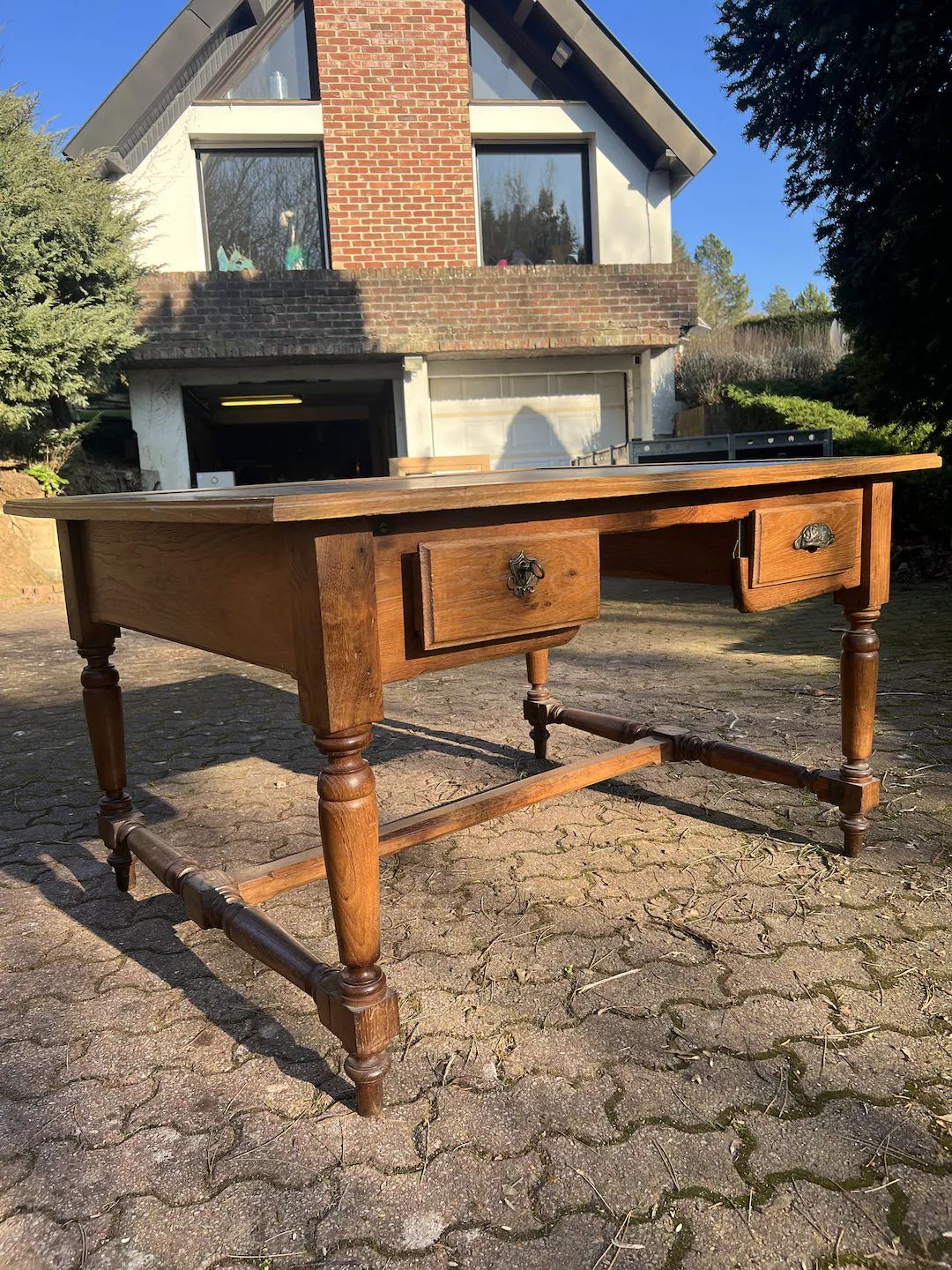 Napoleon double-sided elm wood desk | Etsy (US)