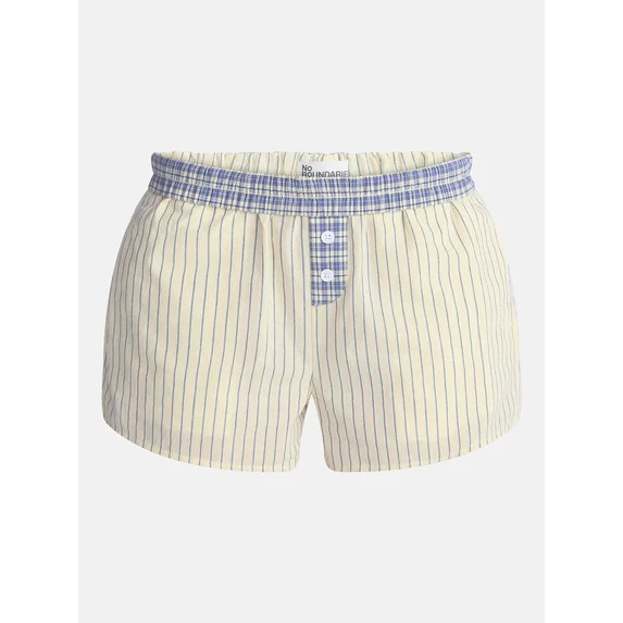 No Boundaries Cotton Boxer Shorts, 3.5" Inseam, Women's and Women's Plus XXS-4X | Walmart (US)