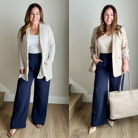 Coastal WinterOutfit Styled Two Ways
Use RYANNE10 for 10% off Gibsonlook items

Fit tips: wearing L in all styles, tts

Winter workwear  spring workwear  blazer  cardigan  wide leg workwear pants 

#LTKover40 #LTKmidsize #LTKworkwear