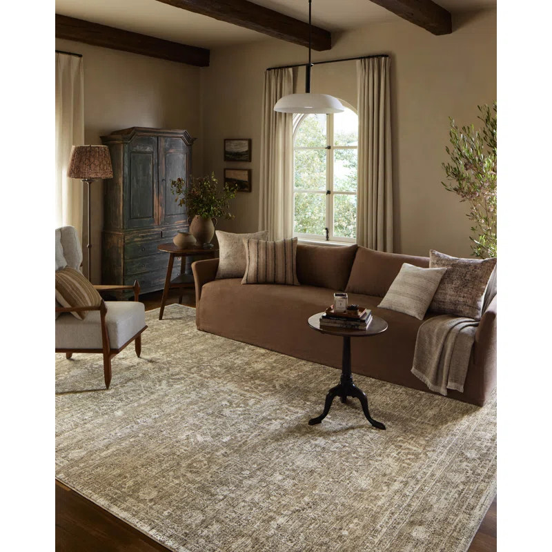Amber Lewis x Loloi Honora Khaki / Beige Area Rug | Wayfair North America