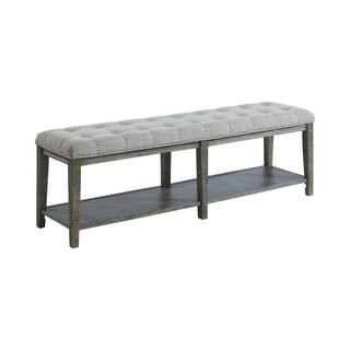 Furniture of America Worrell Beige Tufted Upholstered Bench IDF-BN5666BG - The Home Depot | The Home Depot