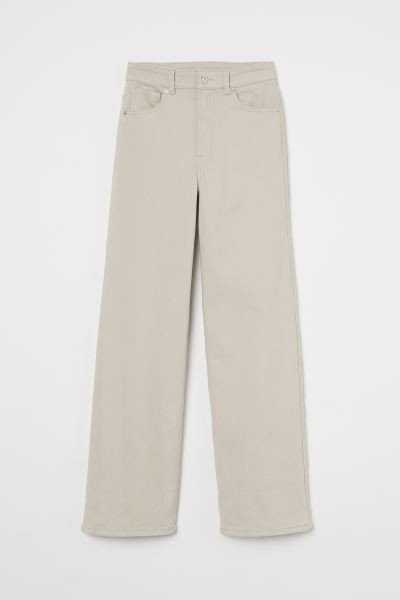 Wide-leg Twill Pants | H&M (US + CA)