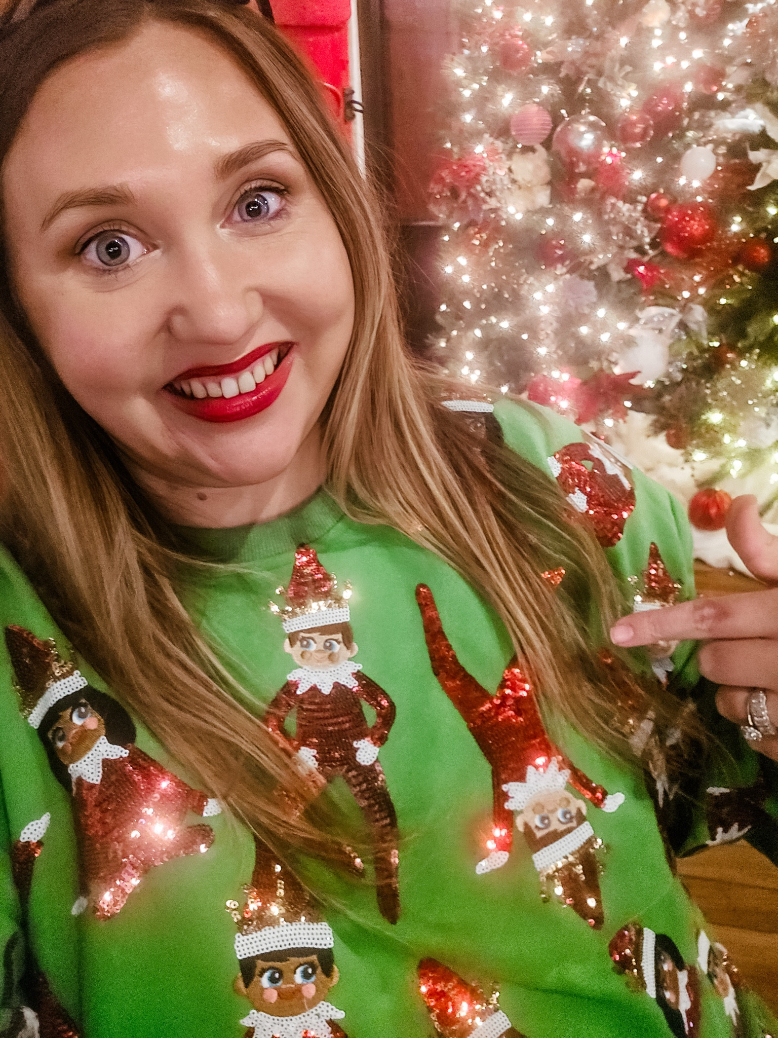 Who works with the elf on the shelf at your house? 
#livinglargeinlilly #elves #elfontheshelf #queenofsparkles 

#LTKSeasonal #LTKPlusSize #LTKHoliday