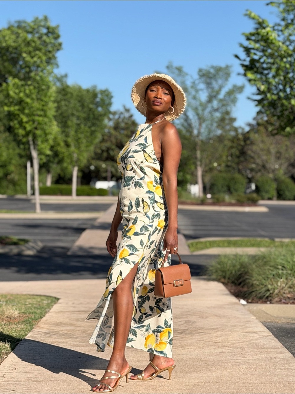 Lemonade Halter Neck- Open back Maxi dress | Poshmark