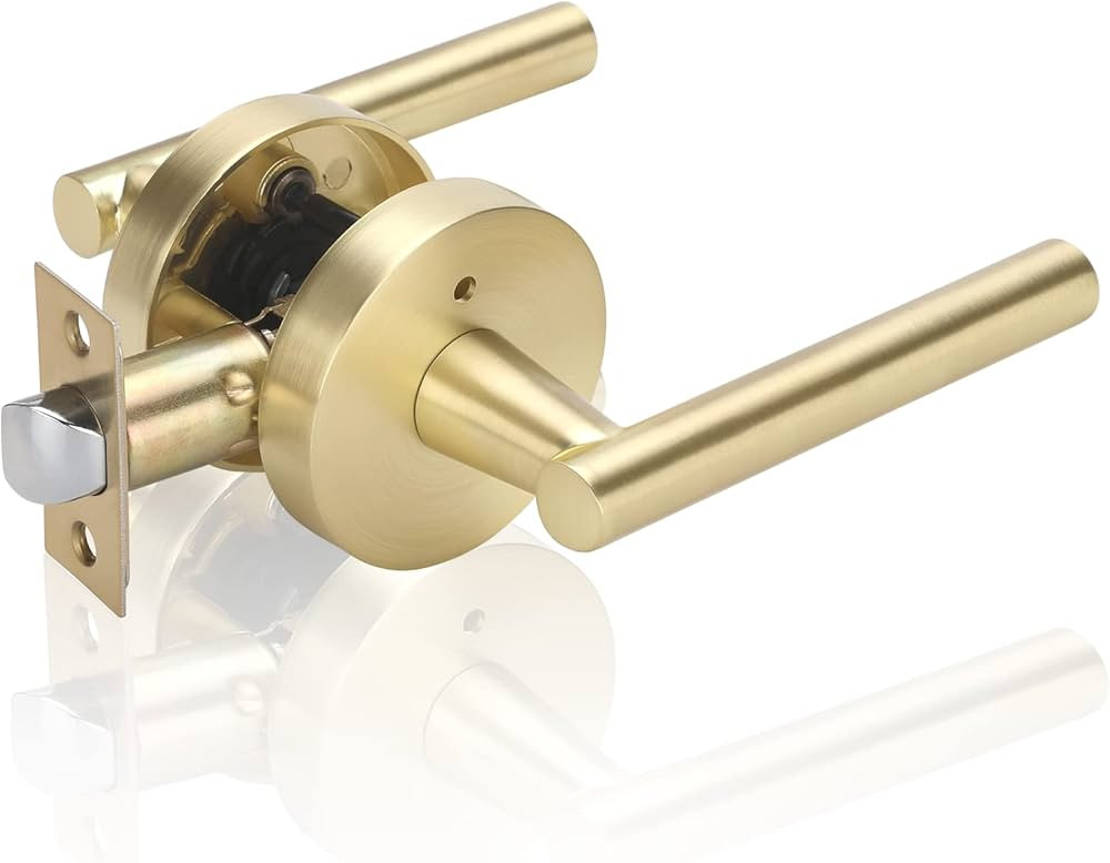 Haidms Gold Heavy Duty Door Handle Interior,Privacy Door Lever Handle, Bathroom Door Handles Interio | Amazon (US)