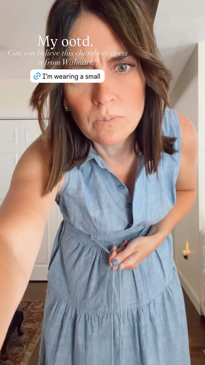 My ootd. Can you believe this chambray dress is from Walmart?!

#LTKootd #LTKdayinmylife #LTKgrwm