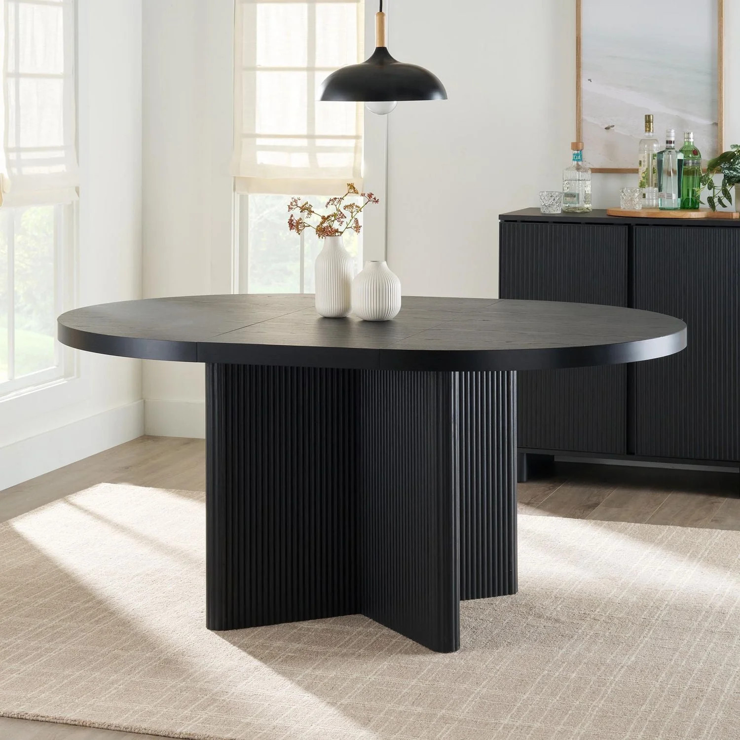 Better Homes & Gardens Lillian Fluted Round Expandable Dining Table | Walmart (CA)