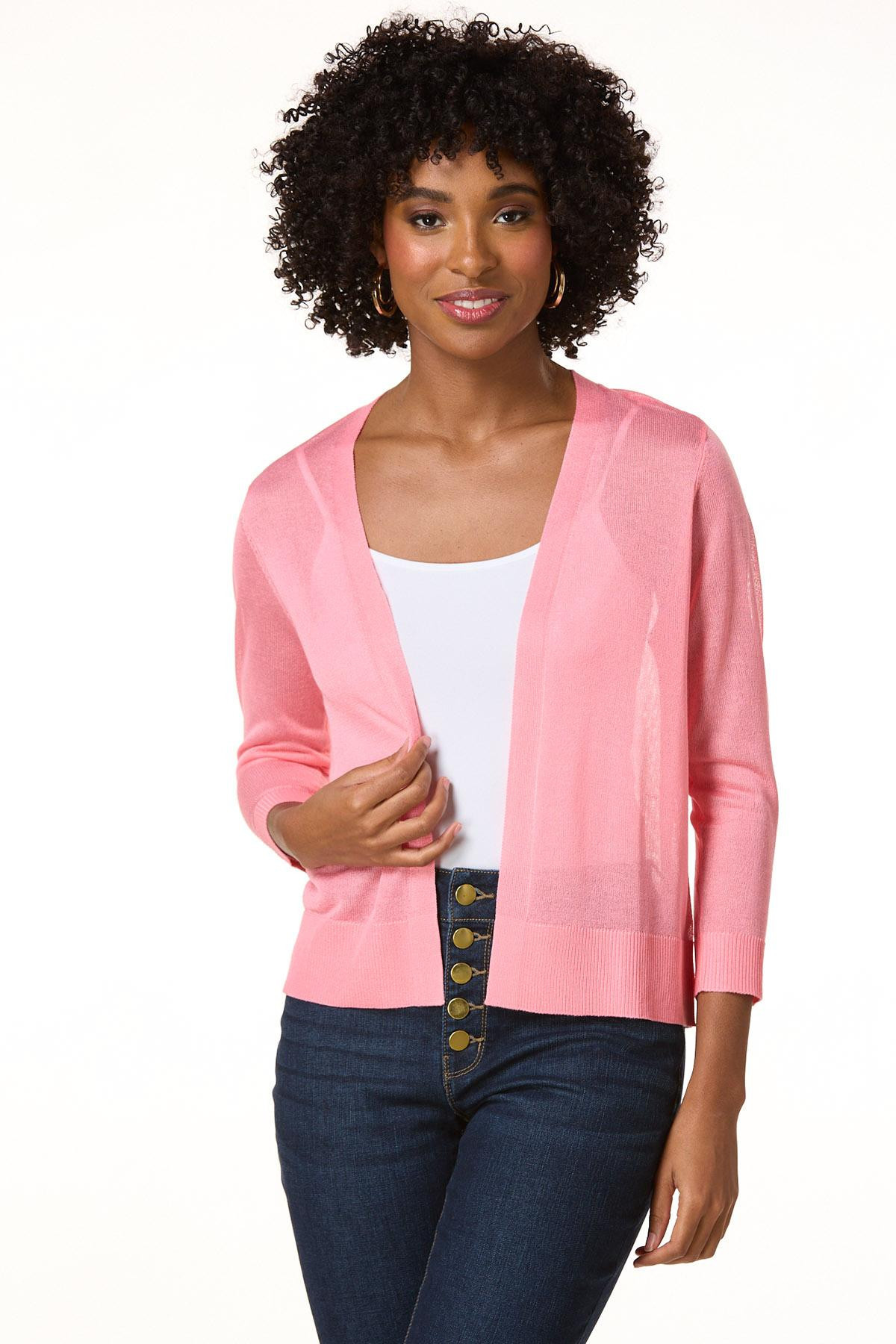 Solid Sheer Cardigan - Red | Cato Fashions