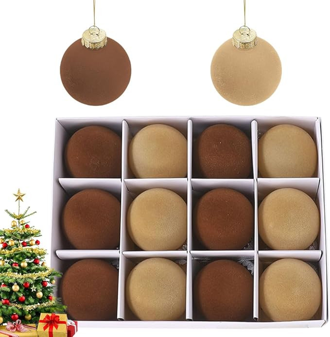 Velvet Christmas Balls Christmas Tree Decorations, 2024 Upgrade 2.4 Inch Velvet Christmas Tree Or... | Amazon (US)