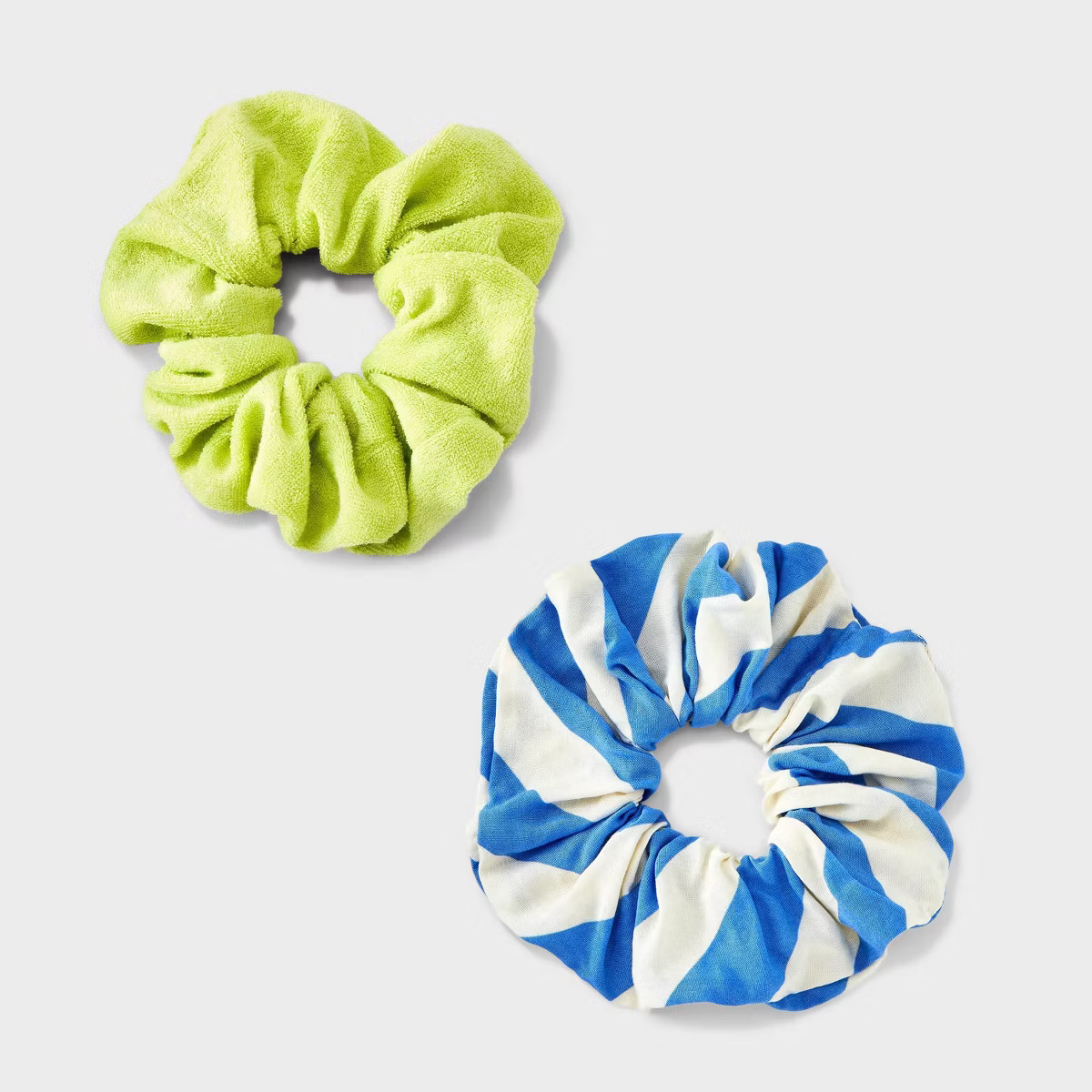 Striped Hair Twister Set 2pc - A New Day™ Blue/Lime | Target