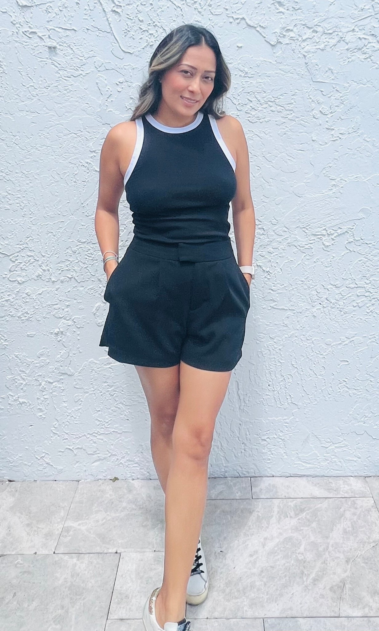 Casual outfit featuring a @Target top, Target shorts, and my Golden Goose sneakers 🤍 Casual, comfortable, and perfect for everyday mom life.  

#LTKmomlife #LTKPetite #LTKootd