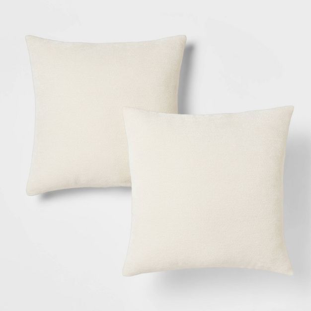 2pk Chenille Square Throw Pillows - Threshold™ | Target