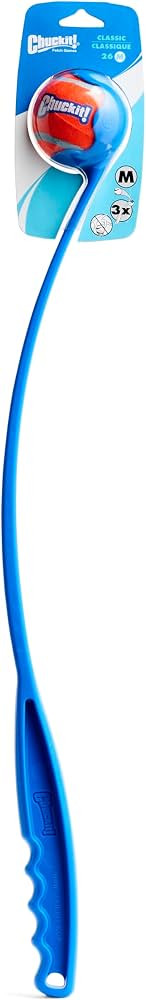 Chuckit! Classic 26M Dog Ball Launcher, 26" Length, Includes Medium Ball (2.5") For Dogs 20-60 Po... | Amazon (US)