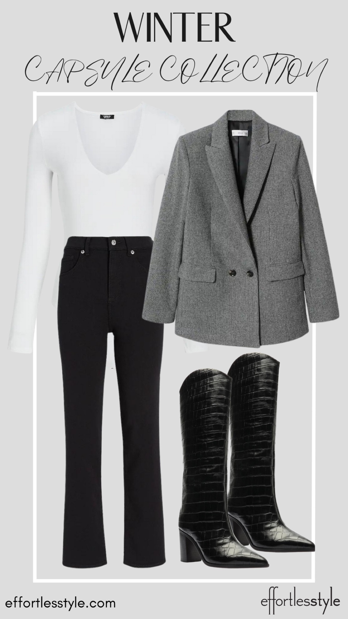 Houndstooth Blazer + Black Jeans + Black Boots
🖤🤍🖤🤍

#LTKFind #LTKSeasonal #LTKshoecrush