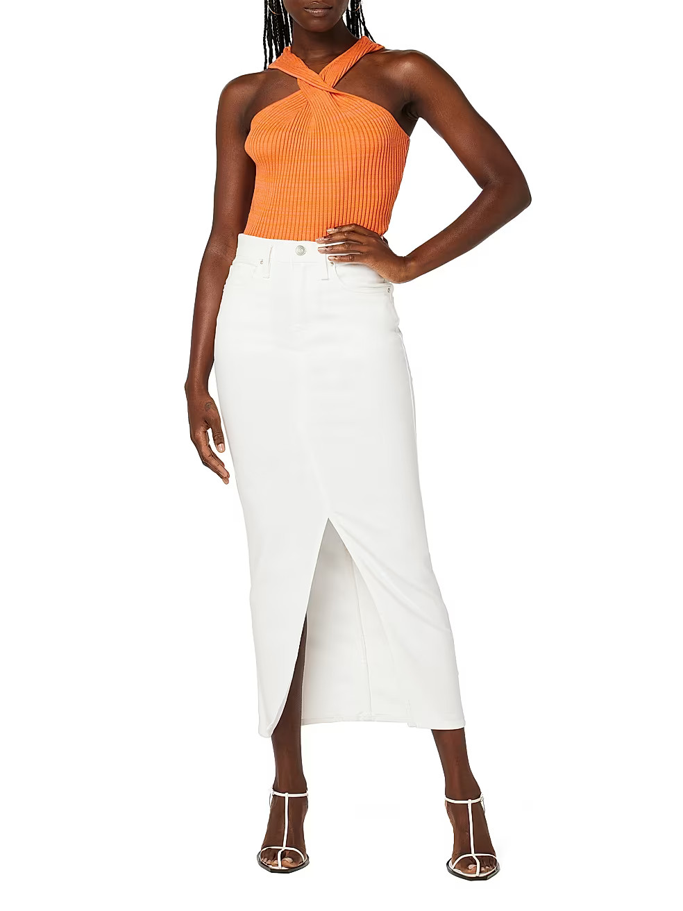 Reconstructed Denim Midi-Skirt | Saks Fifth Avenue