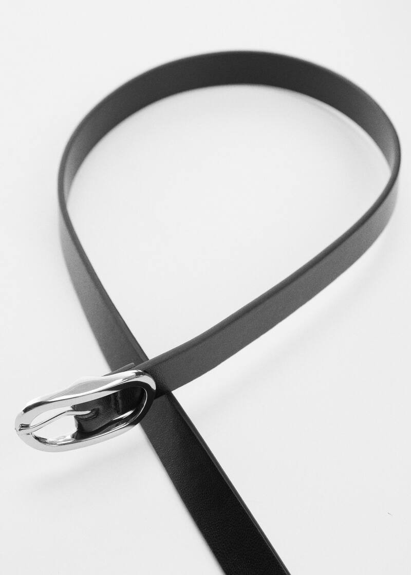 Oval buckle belt -  Women | Mango USA | MANGO (US)