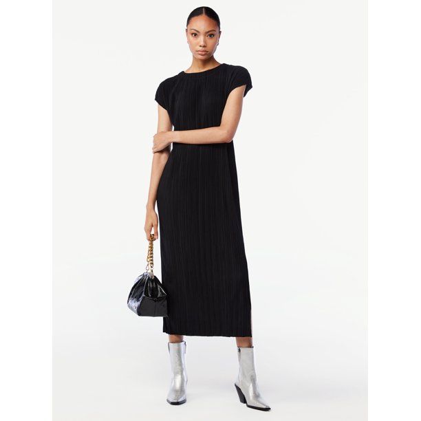 Scoop Women's Midi Dress with Dolman Sleeves - Walmart.com | Walmart (US)