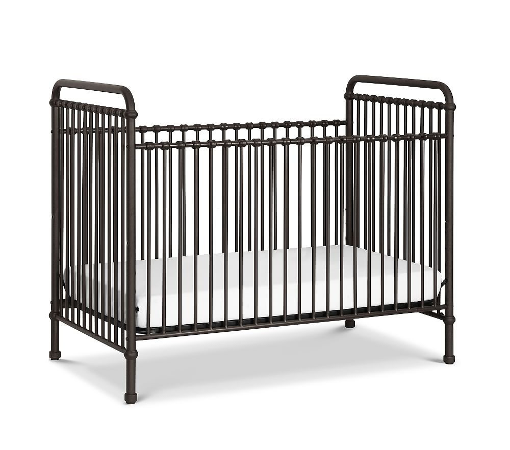 Million Dollar Baby Abigail 3-in-1 Metal Convertible Crib, Vintage Iron | Pottery Barn Kids