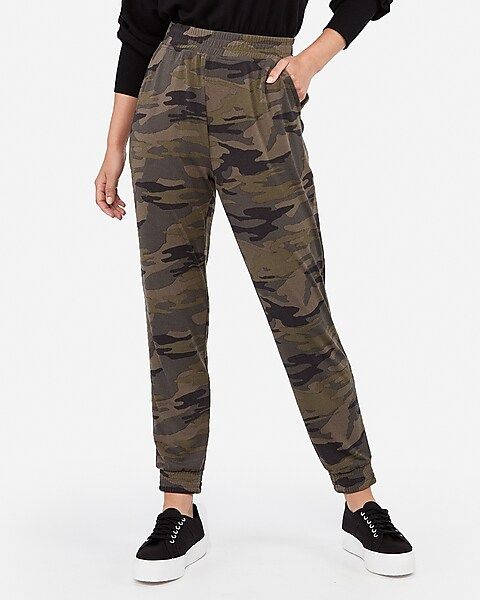 high waisted print jogger pant | Express